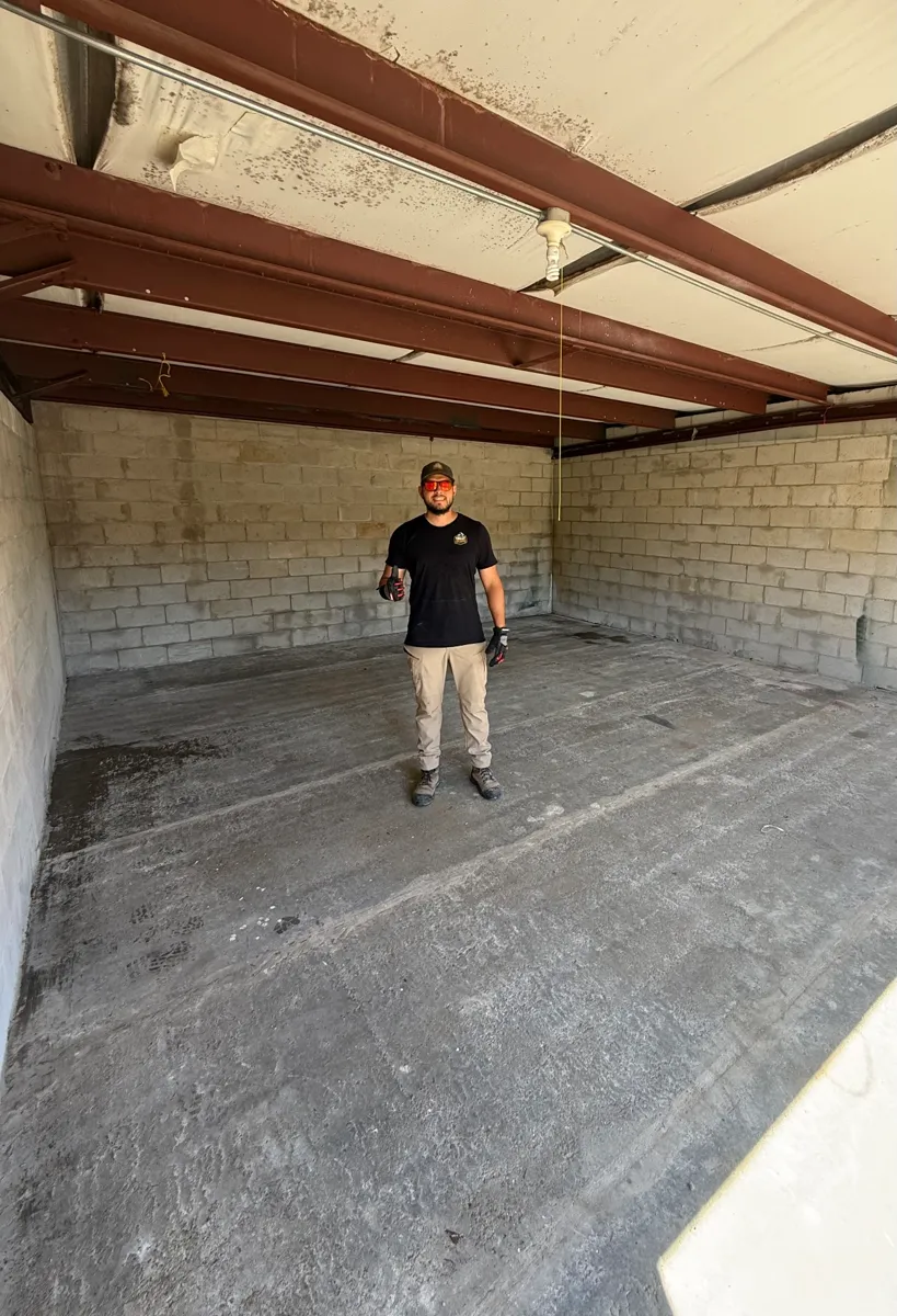 Empty storage unit after every item was removed